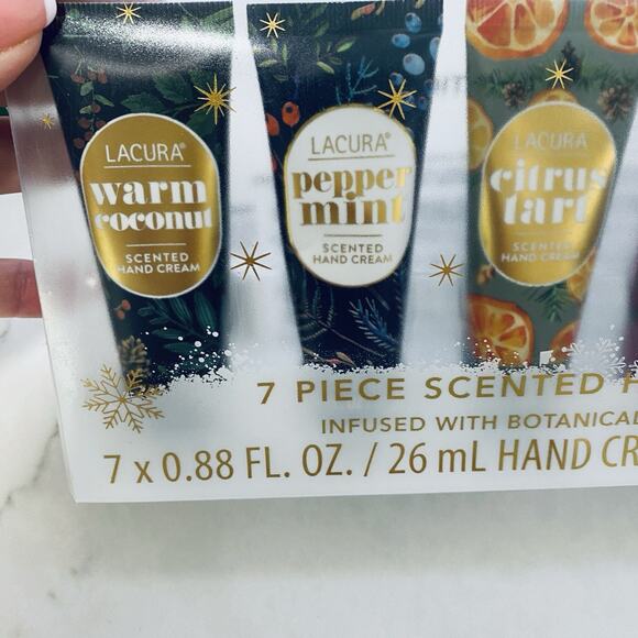 Lacura 7 Piece Hand Cream Collection Winter Holiday Christmas Scents Gift Set - Picture 4 of 8
